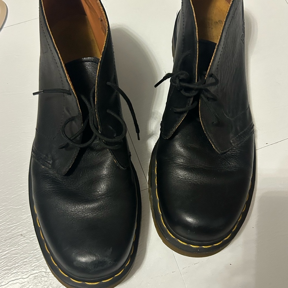 Dr. Martens Black Leather Chukka Boots